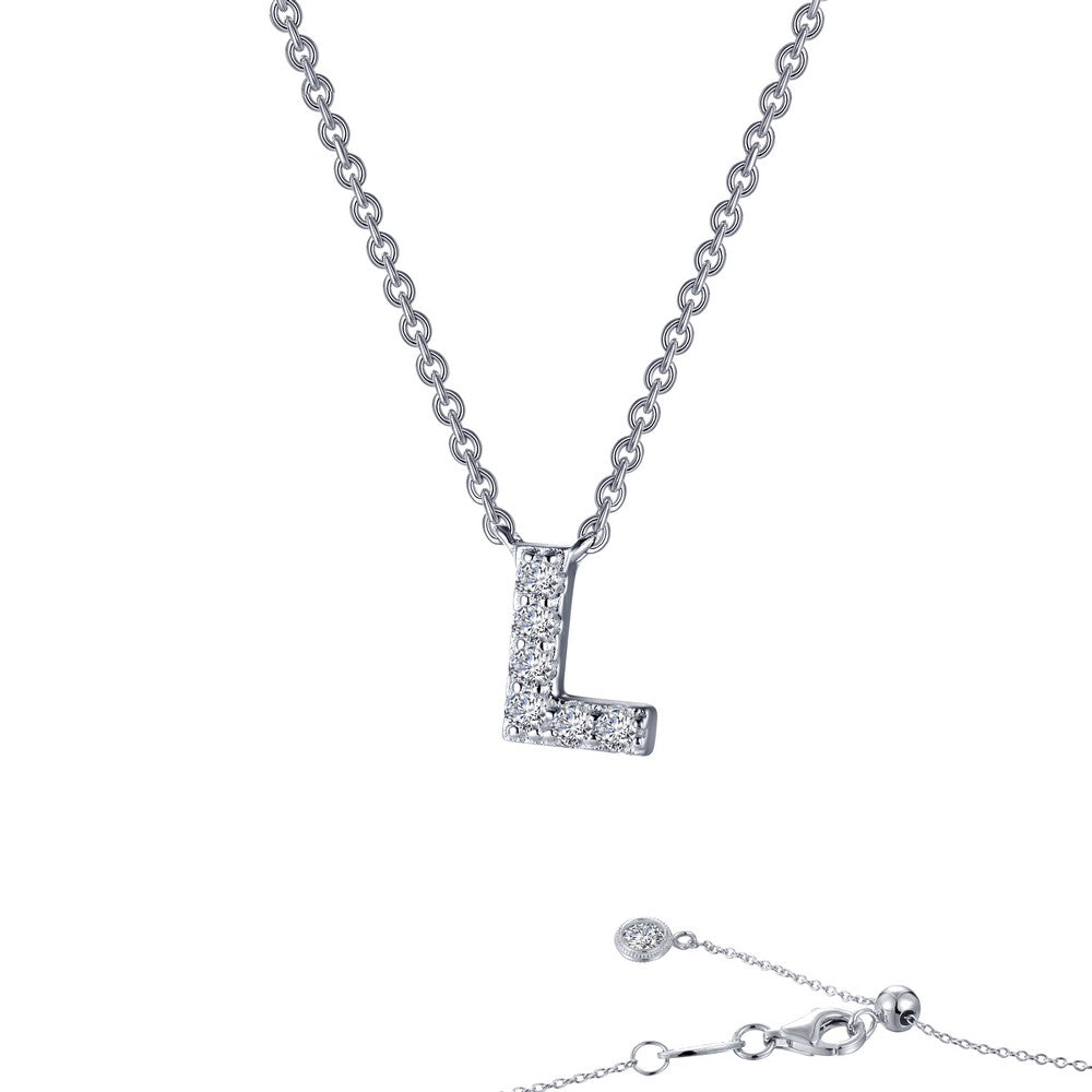 Lafonn Letter Block Initial Pendant Necklace