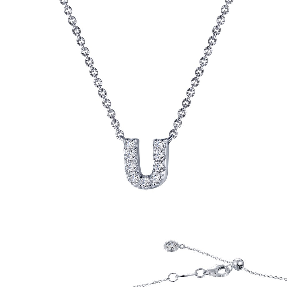 Lafonn Letter Block Initial Pendant Necklace