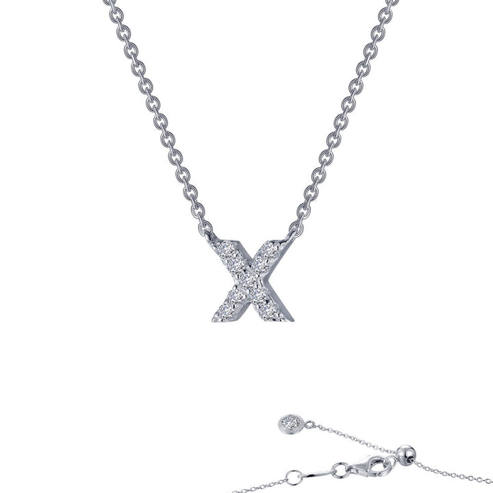 Lafonn Letter Block Initial Pendant Necklace