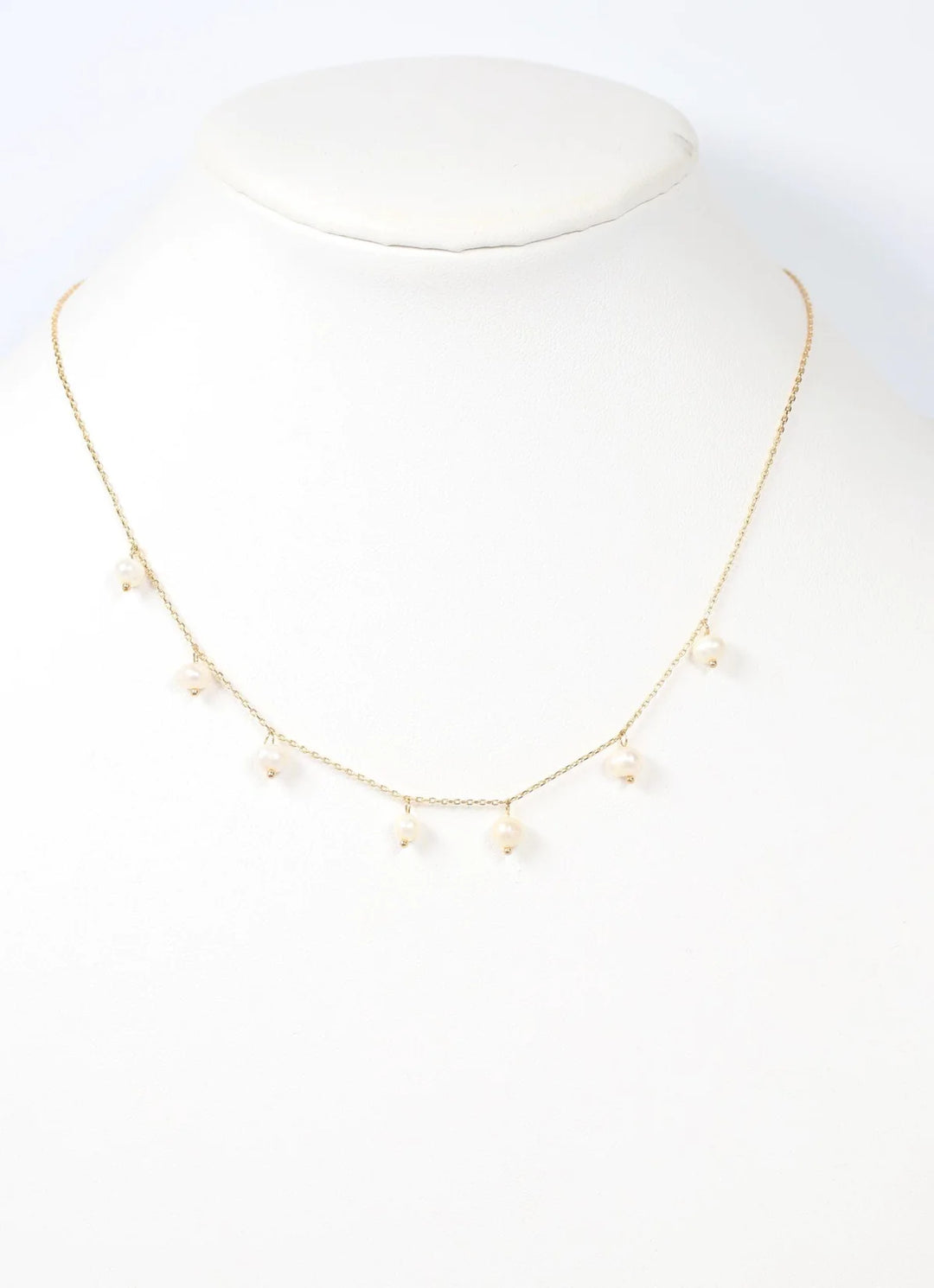 Polly Pearl Necklace in Gold